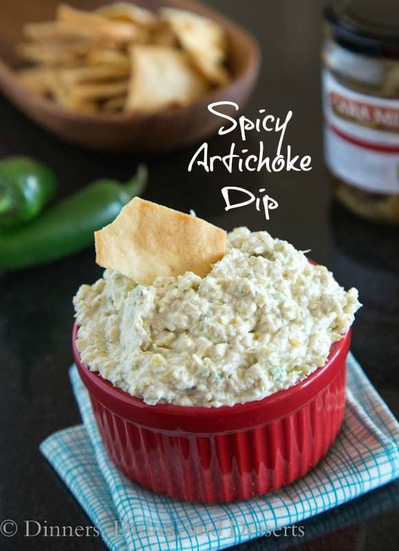 Artichoke Jalapeno Dip - homemade version of a store bought favorite {Dinners, Dishes & Desserts}