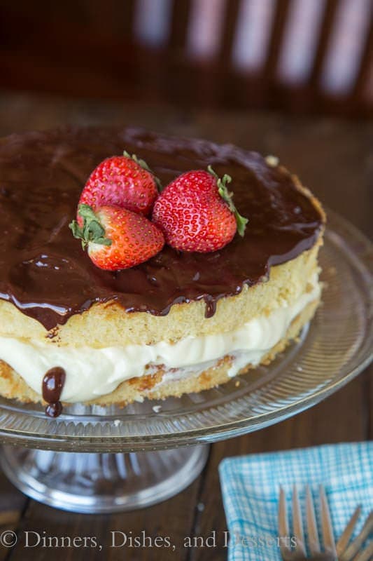 Boston Cream Pie {Dinners, Dishes and Desserts}