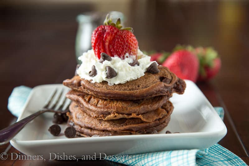 Brownie Batter Pancakes - nothing beats chocolate for breakfast