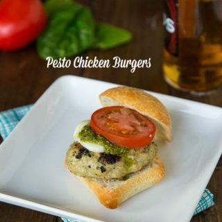 Pesto Chicken Burgers - perfect summer grilling meal!