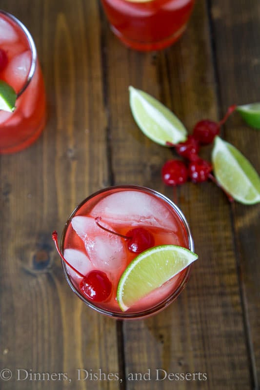 Cherry Limeade Margaritas (both with and without alcohol) so refreshing and fun for summer!