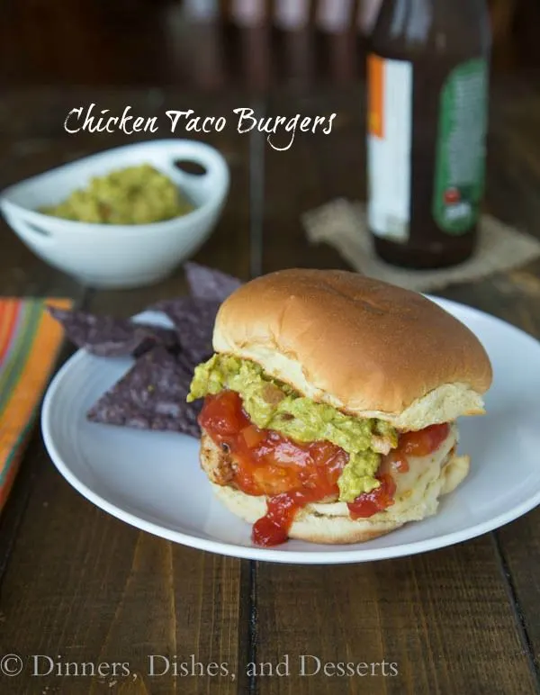 Chicken Taco Burgers - combine 2 favorites (tacos and burgers) into one summer time dinner!