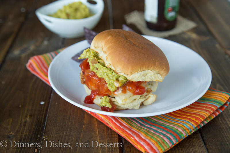 Chicken Taco Burgers {Dinners, Dishes, and Desserts}