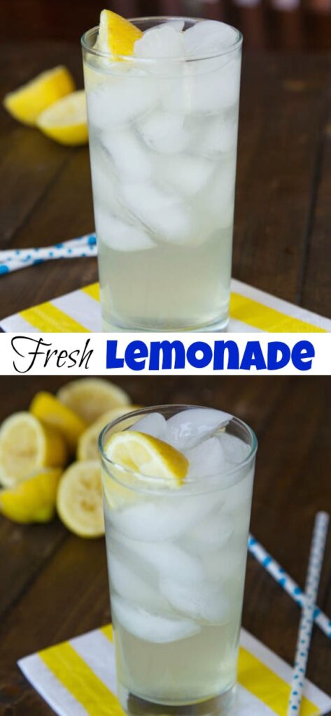 Homemade Lemonade - Nothing beats fresh squeezed lemonade on a hot summer day. Fresh lemons are so much better than any powder or mix there is!