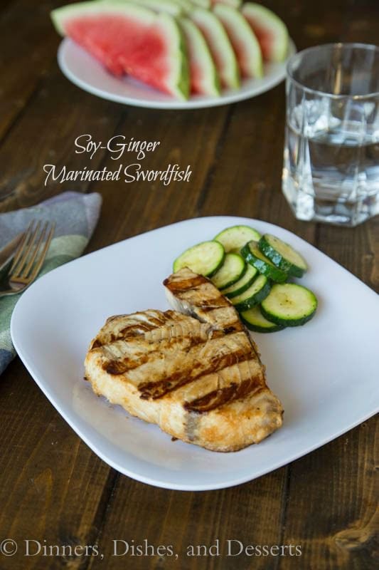 Soy-Ginger Marinated Grilled Swordfish: Quick marinade that gives so much flavor