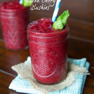 Mixed Berry & Mint Slushies - fun summer treat