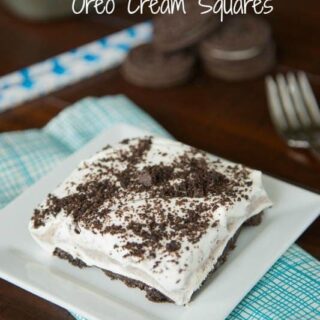 No Bake Oreo Cream Squares - quick and easy no bake dessert!