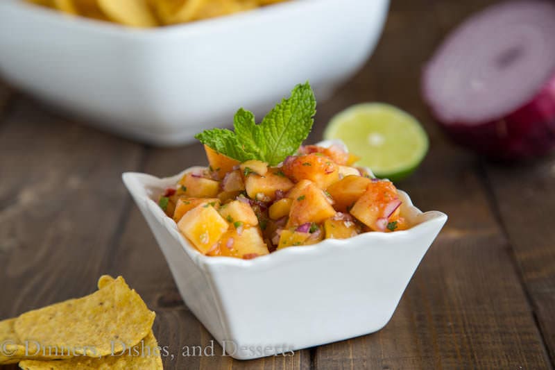 Peach Salsa {Dinners, Dishes, and Desserts}