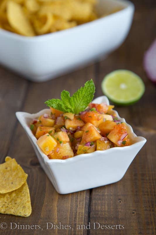 Peach Salsa - fresh peaches bring so much flavor to this salsa. 