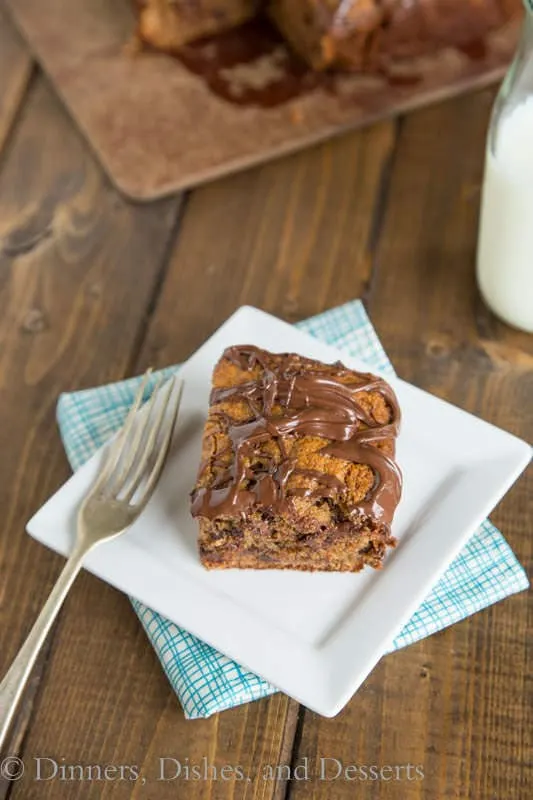 Whole Wheat Peanut Butter Banana Snack Cake - who doesn't love to have cake for a snack!