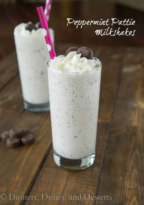 Peppermint Pattie Milkshakes - cool and refreshing for summer
