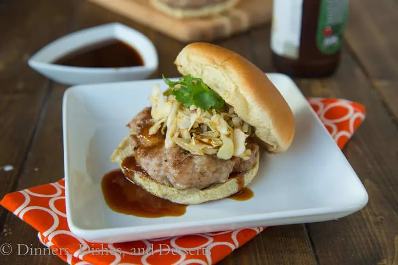 Char Siu Pork Burgers {Dinners, Dishes, and Desserts}
