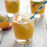 Bourbon Peach Limeade - a great use for those fresh peaches