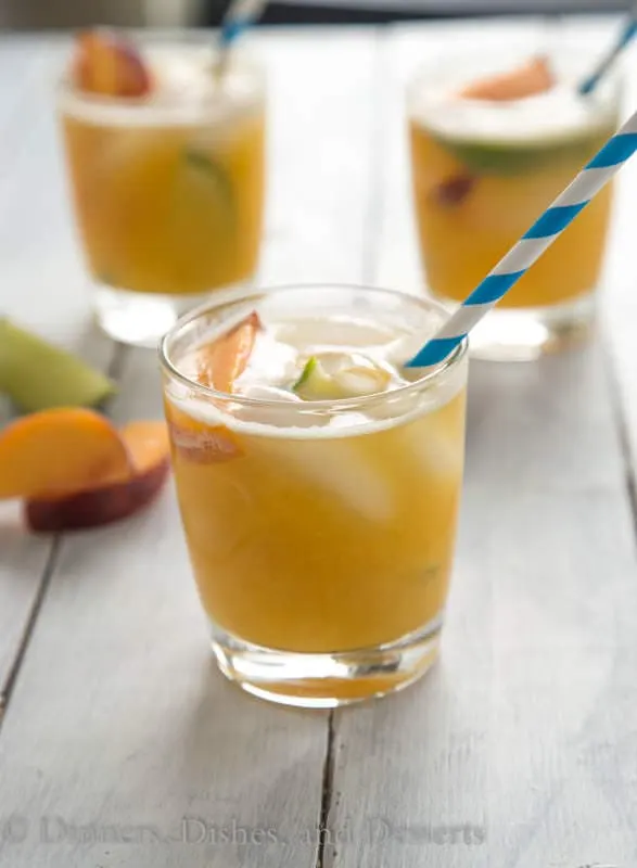 Bourbon Peach Limeade - a great use for those fresh peaches