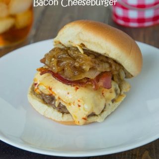 Brown Sugar Caramelized Onion Bacon Cheeseburgers - a must make burger before the end of grilling season