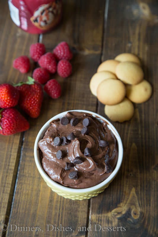 Brownie Batter Dip - rich, chocolately, and great with fruit!