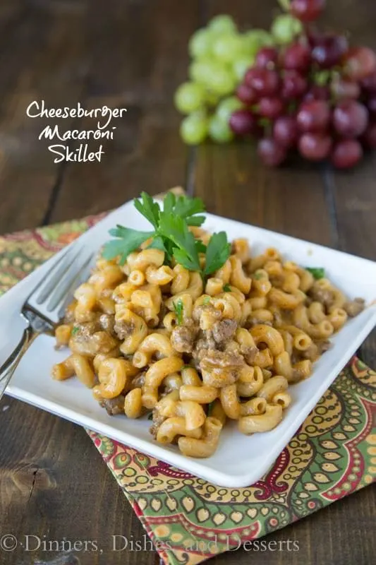 Cheeseburgery Macaroni Skillet - 20 minutes, one pan, and dinner is done!