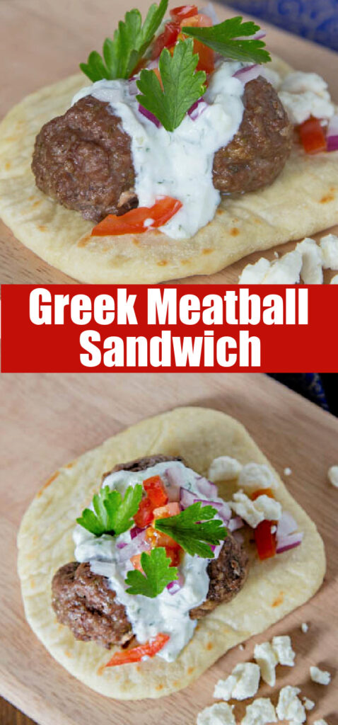 greek meatballs on a pita