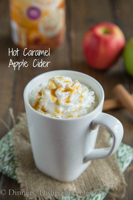 Hot Caramel Apple Cider - perfect for a cool fall day