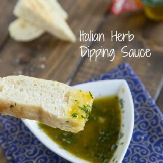 Italian Herb Dipping Sauce - a great vinaigrette for salad or dipping bread