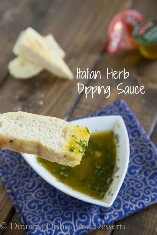 Italian Herb Dipping Sauce - a great vinaigrette for salad or dipping bread