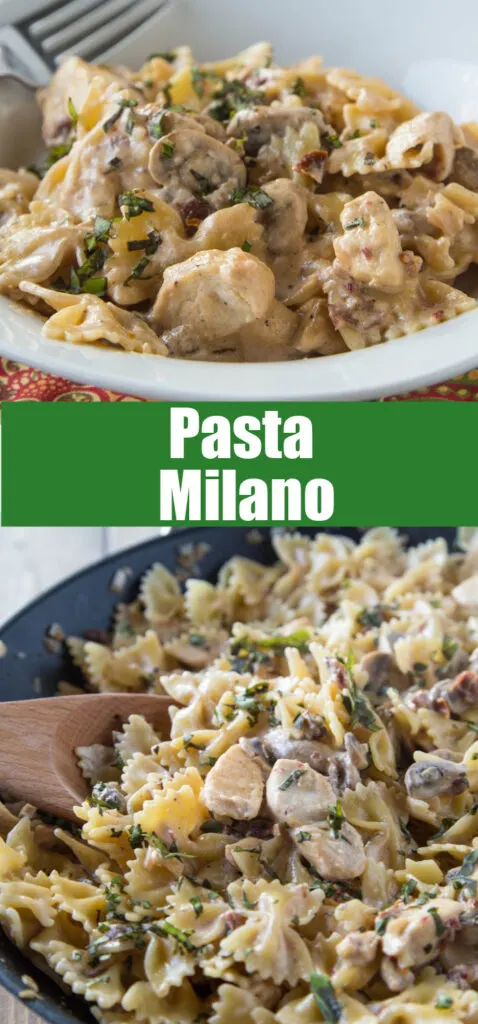 pasta milano close up for pinterst