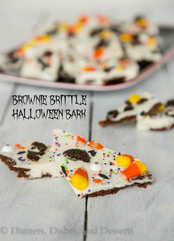 Brownie Brittle Halloween Bark - a fun and easy Halloween treat