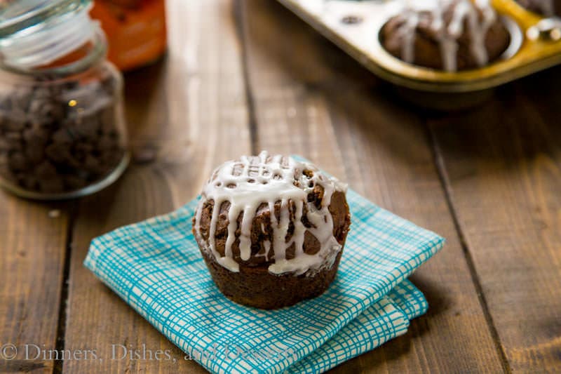 Chocolate Pumpkin Muffins {Dinners, Dishes, and Desserts}