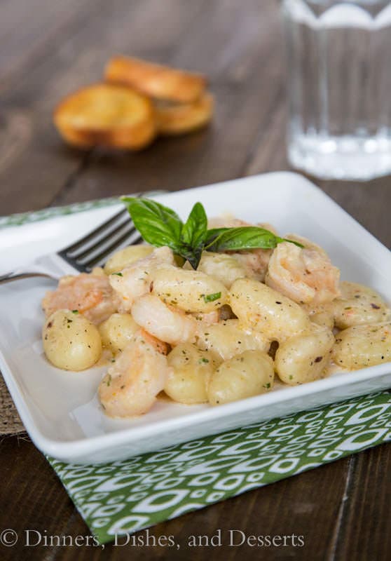 Gnocchi Shrimp Scampi - dinner is ready in less than 15 minutes, and tastes like it came from a restaurant.