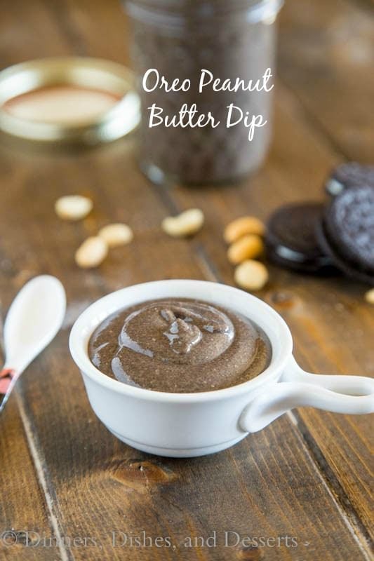 Oreo Peanut Butter Dip - a fun twist on homemade peanut butter