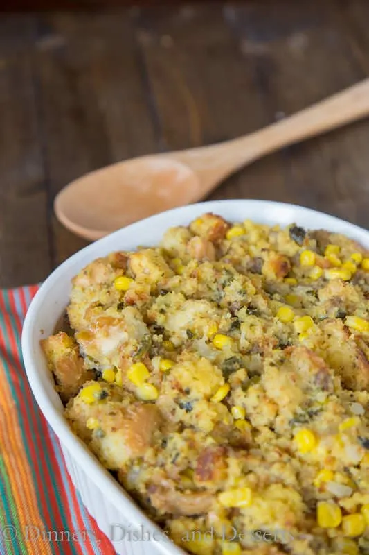 Southwest Cornbread Stuffing is a great twist on a classic holiday stuffing