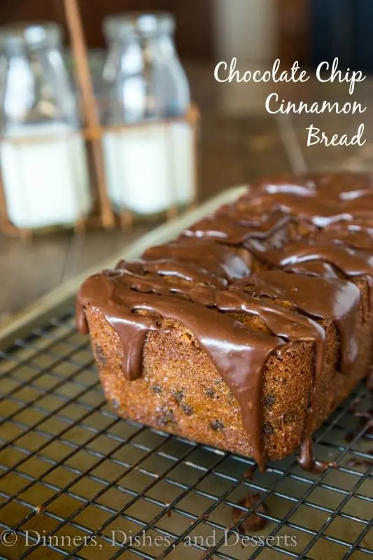 Chocolate Chip Cinnamon Bread - a great treat this holiday season. Make as gifts, or keep it for yourself!