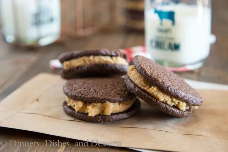 Homemade Peanut Butter Cookie Dough Oreos {Dinners, Dishes, and Desserts}