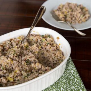 Multigrain Pilaf with Sunflower Seeds is a great side to have for the holidays! Doesn't take up any oven space!