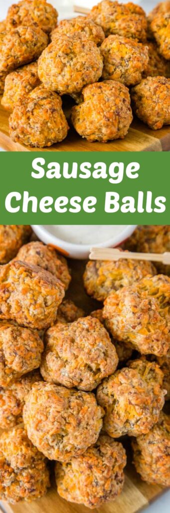 Cheesy Sausage Meatballs - A classic comfort food appetizer that is perfect for your holiday party!  So easy to make, ready in minutes, and they disappear every time. 