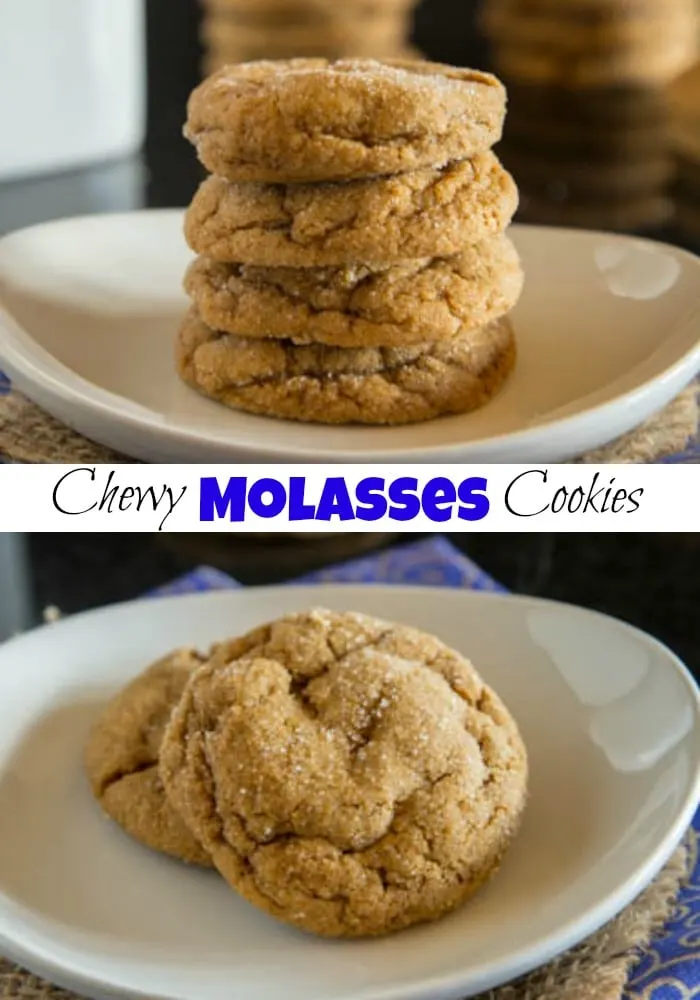 Chewy Molasses Cookies - Perfectly spiced, tender and chewy molasses cookie recipe that are perfect for any holiday baking tray!