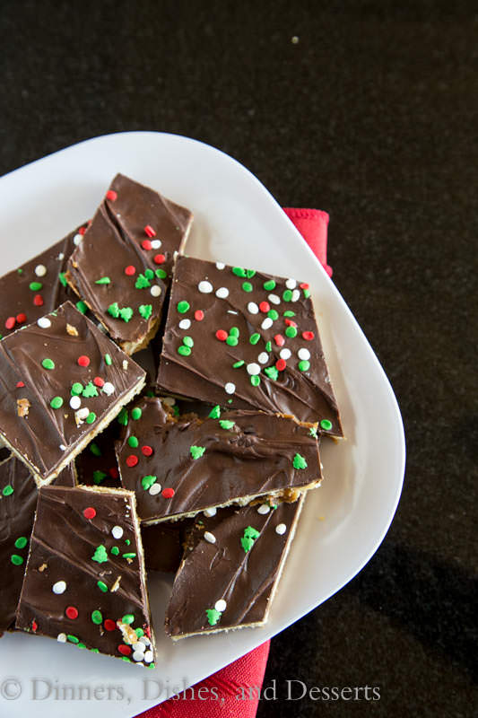 Chocolate Saltine Toffee (aka Christmas Crack) - an easy candy for the holiday season