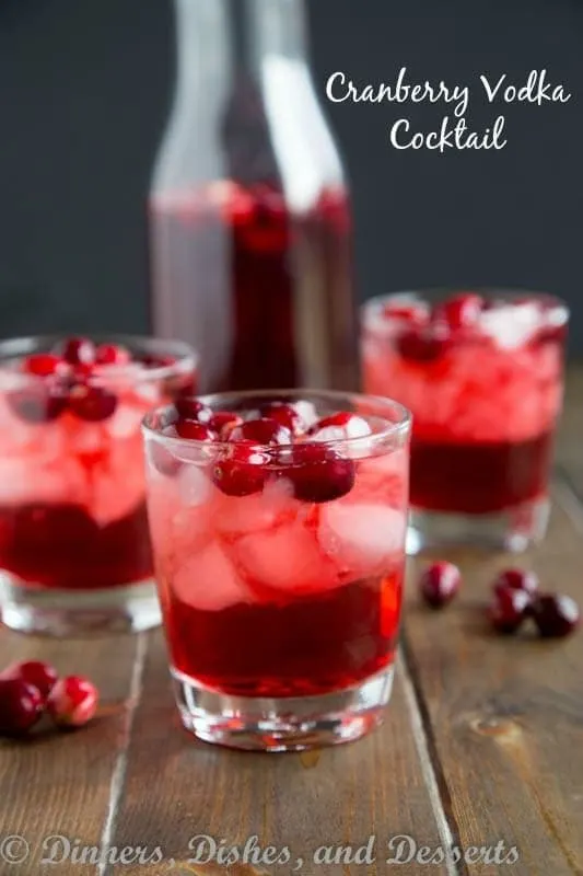 Cranberry Vodka Cocktail - cranberry juice and vodka come together with a little fizz for a fun and easy holiday drink.