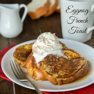 Eggnog French Toast is the perfect breakfast for any holiday morning. All the great flavors of eggnog in a delicious breakfast.