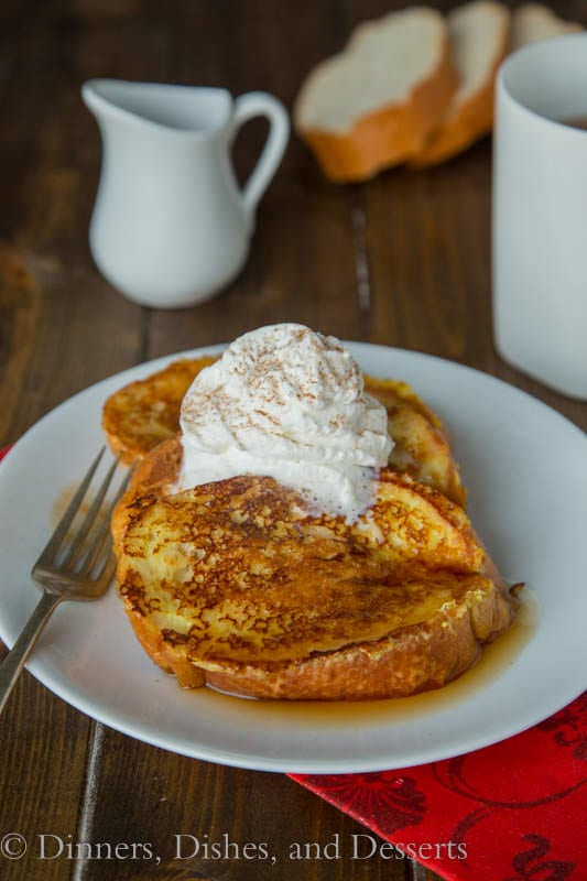 Eggnog French Toast - a great holiday breakfast