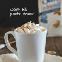 hot pumpkin spiced milk in a cup