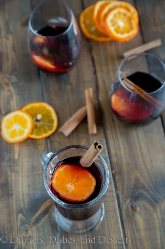 Spiced Mulled Wine - warm spices and a hint of orange make for a great holiday drink.