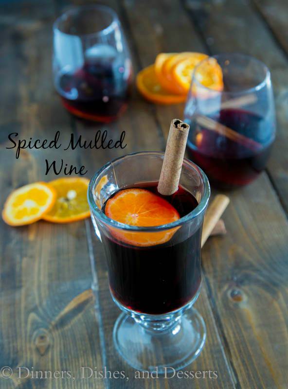 Spiced Mulled Wine - a winter favorite! Warm spices with a hint of orange!