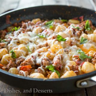Cheesy Gnocchi Skillet {Dinners, Dishes, and Desserst}