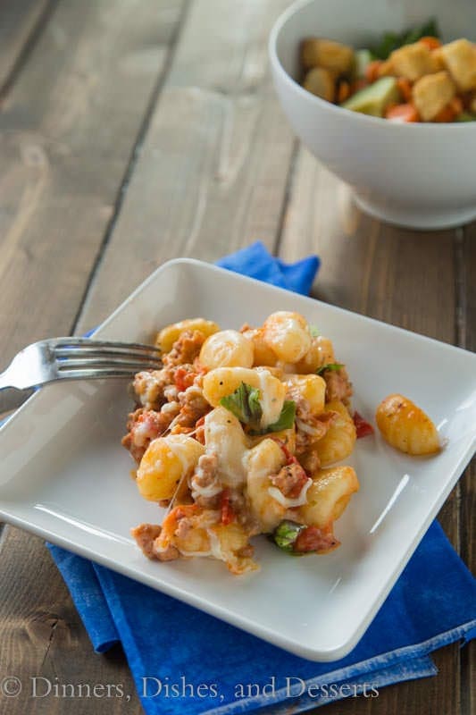 Cheesy Skillet Gnocchi - Dinners, Dishes, and Desserts