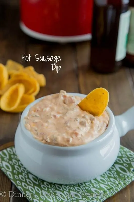 Crock Pot Queso with Italian Sausage - Deliciously Seasoned