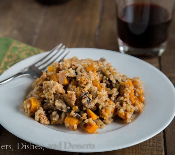 Mushroom and Butternut Squash Risotto {Dinners, Dishes, and Desserts}