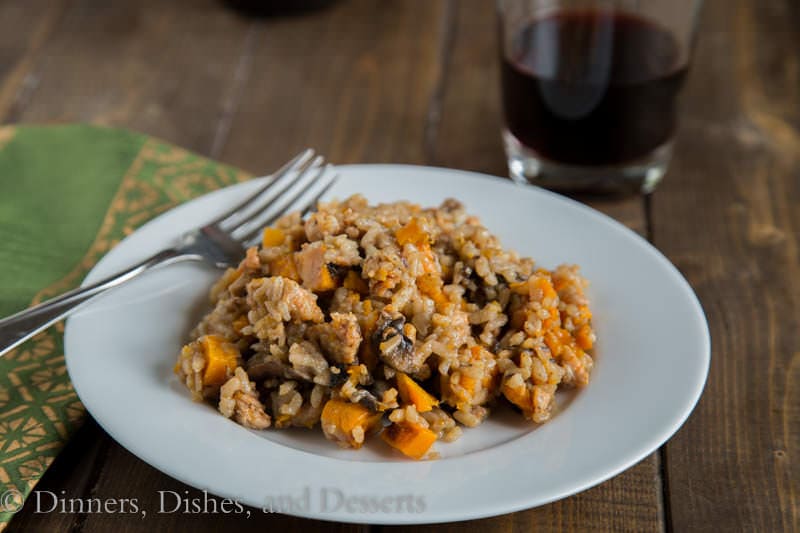 Mushroom and Butternut Squash Risotto {Dinners, Dishes, and Desserts}