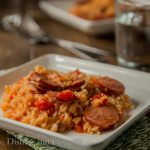 spanish rice skillet on a plate