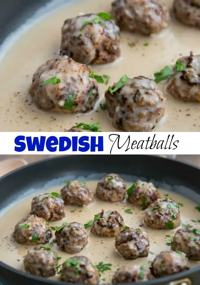 Swedish Meatballs - Classic Swedish Meatballs seasoned with nutmeg and allspice, served in a rich beef gravy.  Perfect over egg noodles or mashed potatoes.